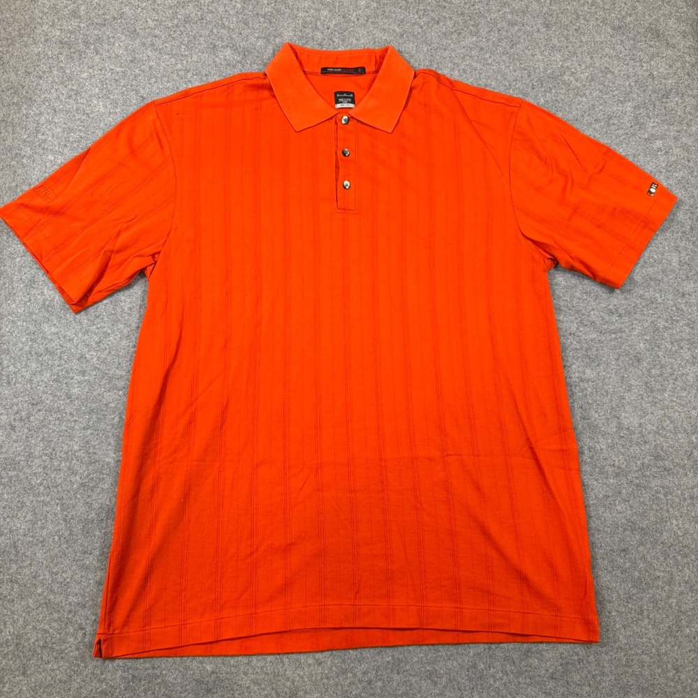 Nike Tiger Woods Collection Orange Dri-FIT Polo Shirt Mens XL 256442-824